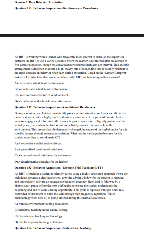 RBT Practice Questions – 450 Exam-Aligned Questions with Explanations | Digital Download
