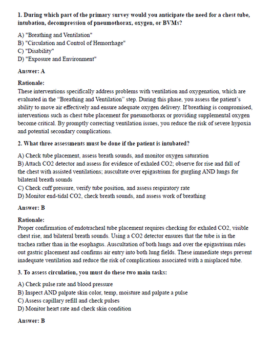 TNCC 10th Edition | 348 Questions, Answers, Rationale 2025 | 100% Verified and Graded A+