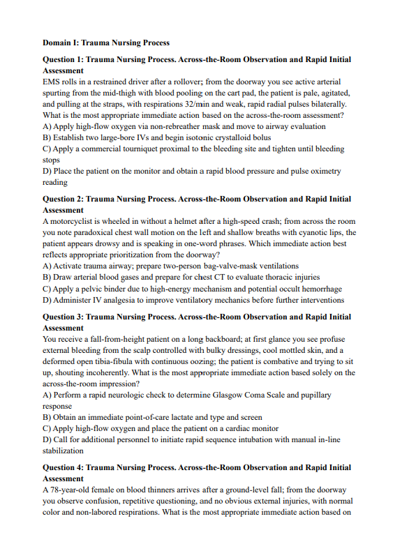 TNCC 2026 Practice Questions – 850 Exam-Aligned Questions with Explanations | Digital Download