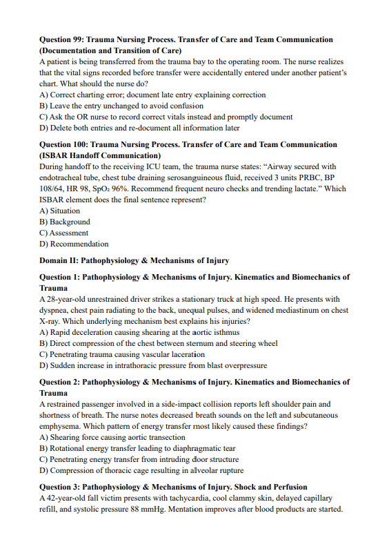 TNCC 2026 Practice Questions – 850 Exam-Aligned Questions with Explanations | Digital Download