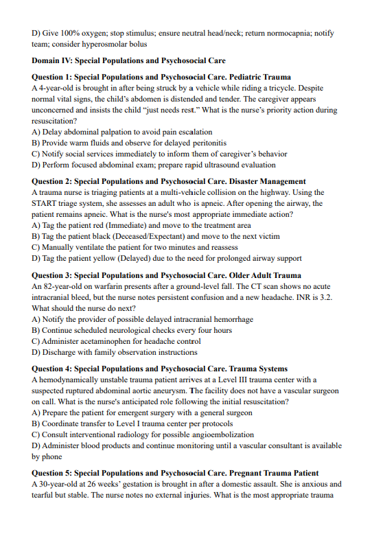 TNCC 2026 Practice Questions – 850 Exam-Aligned Questions with Explanations | Digital Download