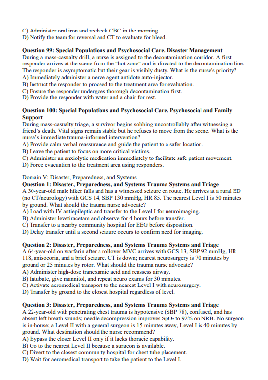 TNCC 2026 Practice Questions – 850 Exam-Aligned Questions with Explanations | Digital Download