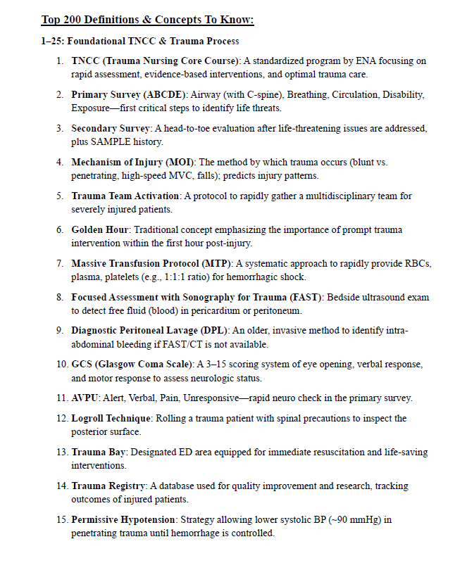 TNCC Exam Complete Study Guide: 160 Pages of Essential Content & Practice Questions