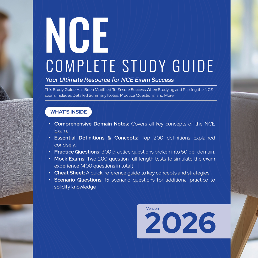 NCE eBook Complete Study Guide with 300 Practice Questions & Full Mock Exams
