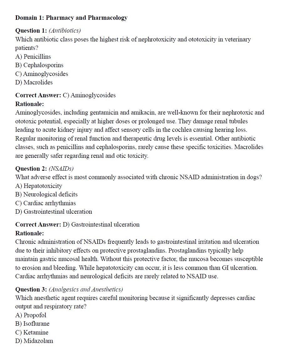 VTNE Practice Test Questions – 360 Questions Across 9 Domains with Extended Rationales