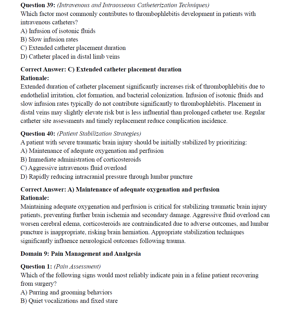 VTNE Practice Test Questions – 360 Questions Across 9 Domains with Extended Rationales