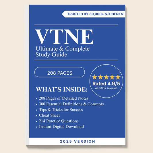 VTNE Exam Complete Study Guide: 208 Pages of Essential Content & Practice Questions