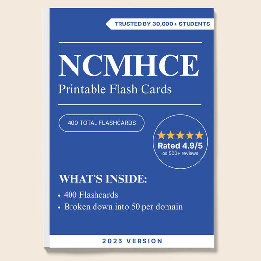 NCMHCE Flashcards: 400 Printable Digital Flashcards for Exam Success