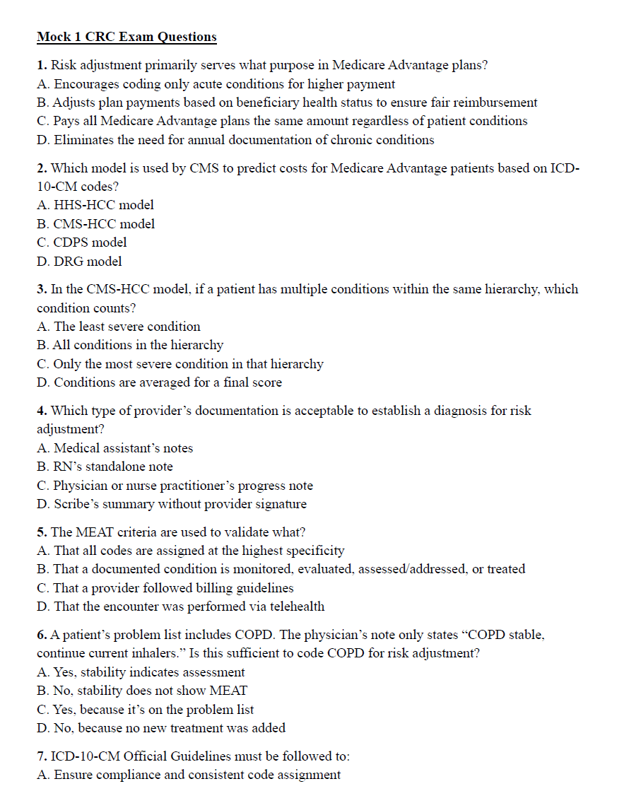 AAPC CRC Exam Ultimate Study Guide with Mock Exams, Definitions, & Cheat Sheet & More - The Health Exams