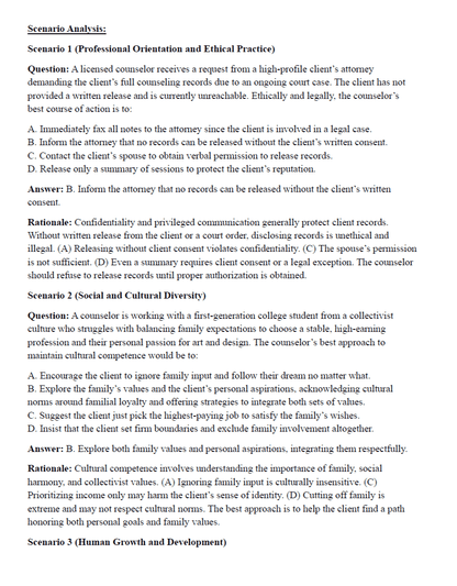NCE Exam Ultimate Study Guide with Detailed Notes, Mock Exams, Scenario Questions, Cheat Sheet & More - The Health Exams