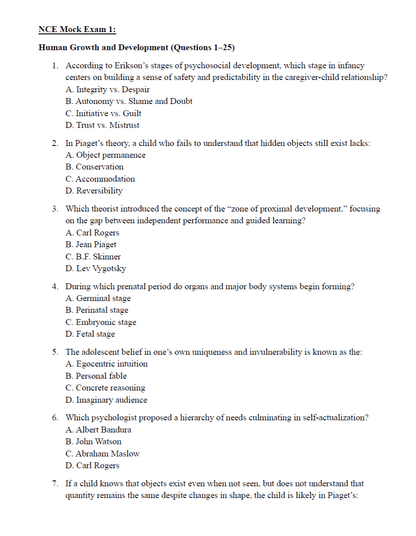 NCE Exam Ultimate Study Guide with Detailed Notes, Mock Exams, Scenario Questions, Cheat Sheet & More - The Health Exams