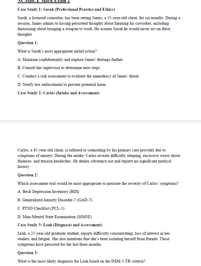 NCMHCE Exam Ultimate Study Guide Includes: Detailed Notes, Definitions, Mock Exams, Case Studies & More - The Health Exams