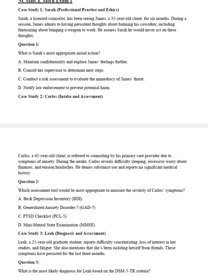 NCMHCE Exam Ultimate Study Guide Includes: Detailed Notes, Definitions, Mock Exams, Case Studies & More - The Health Exams