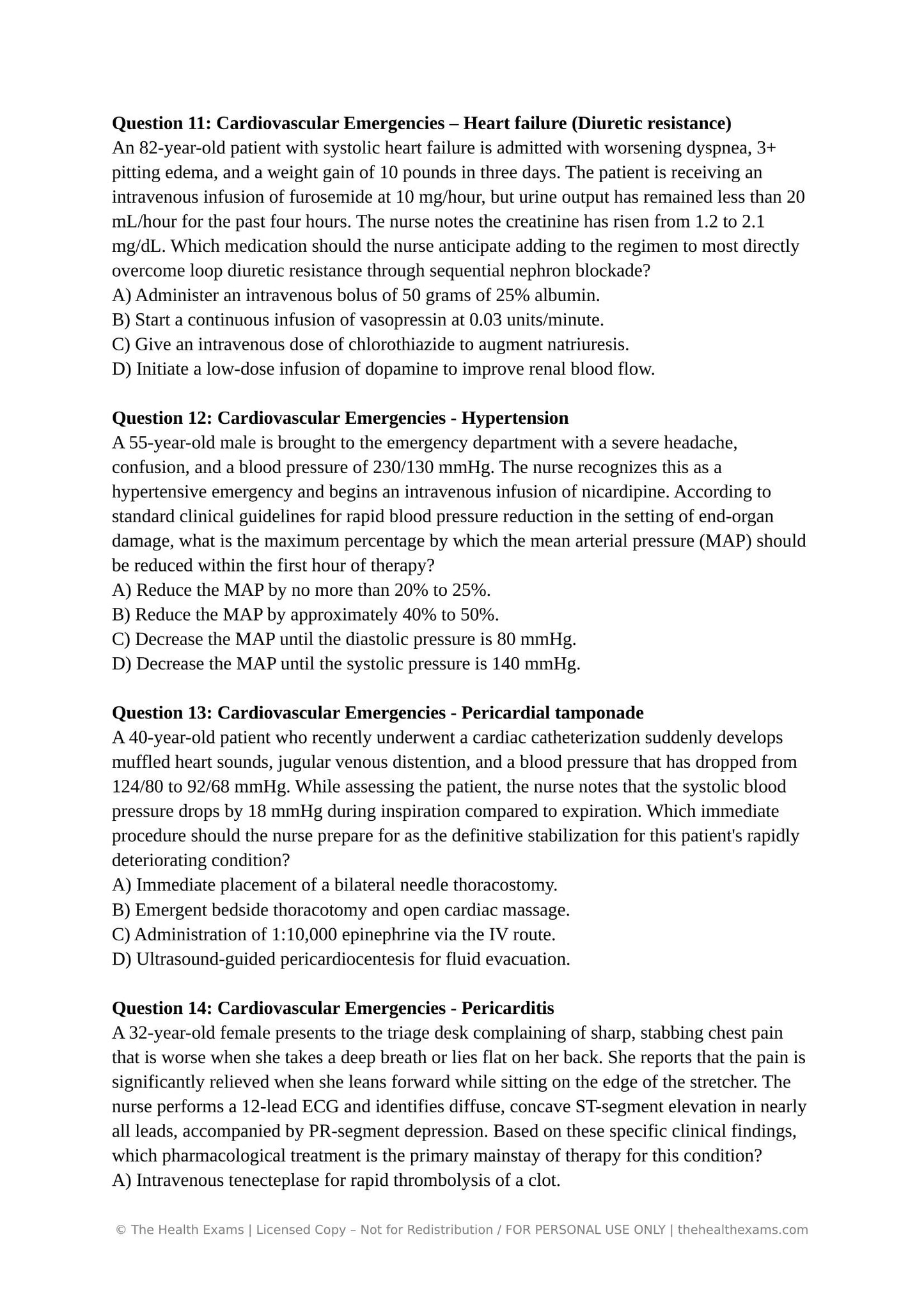 475 Questions for the Certified Emergency Nurse (CEN) 2026 Exam with Answers & Explanations