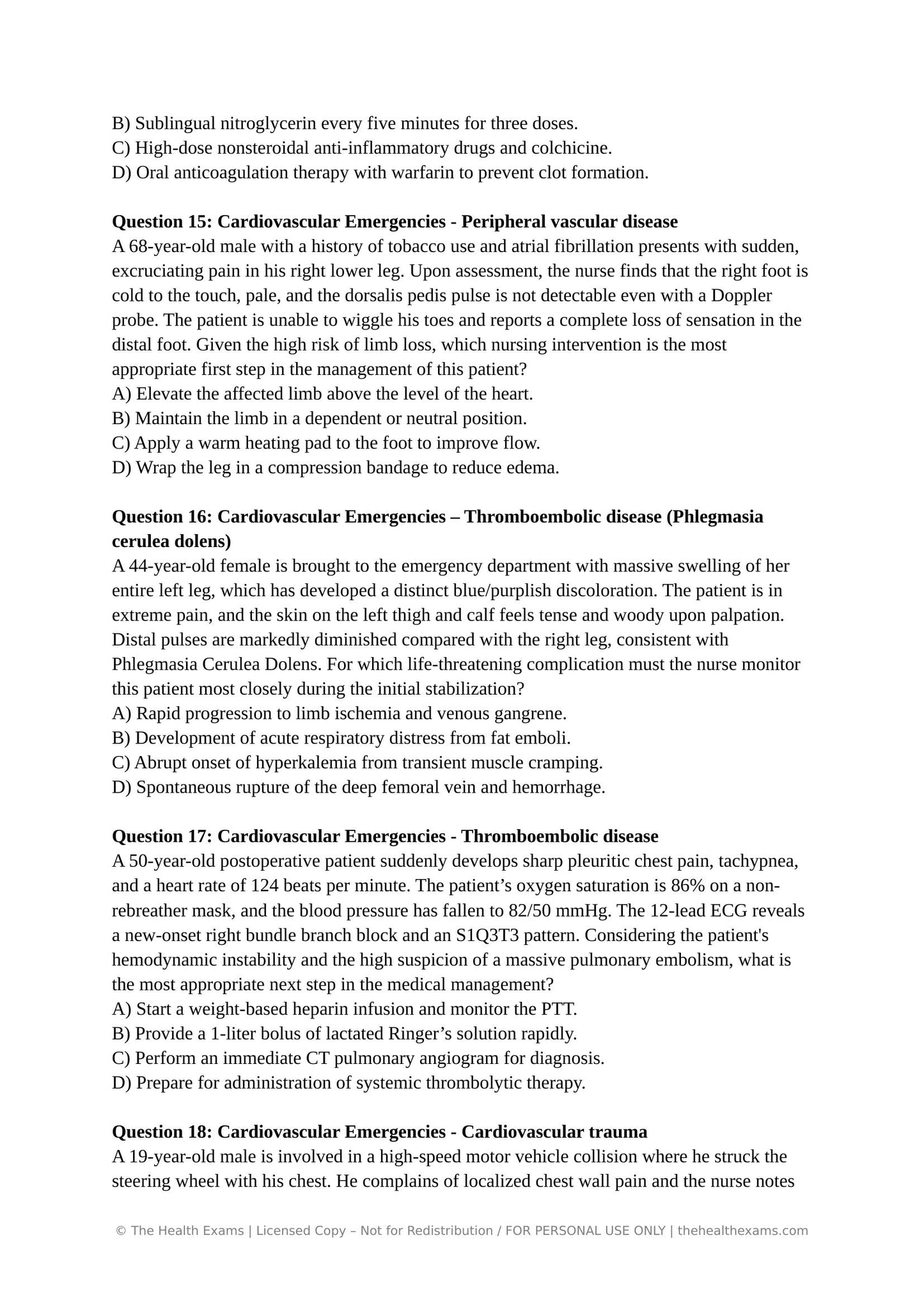 475 Questions for the Certified Emergency Nurse (CEN) 2026 Exam with Answers & Explanations